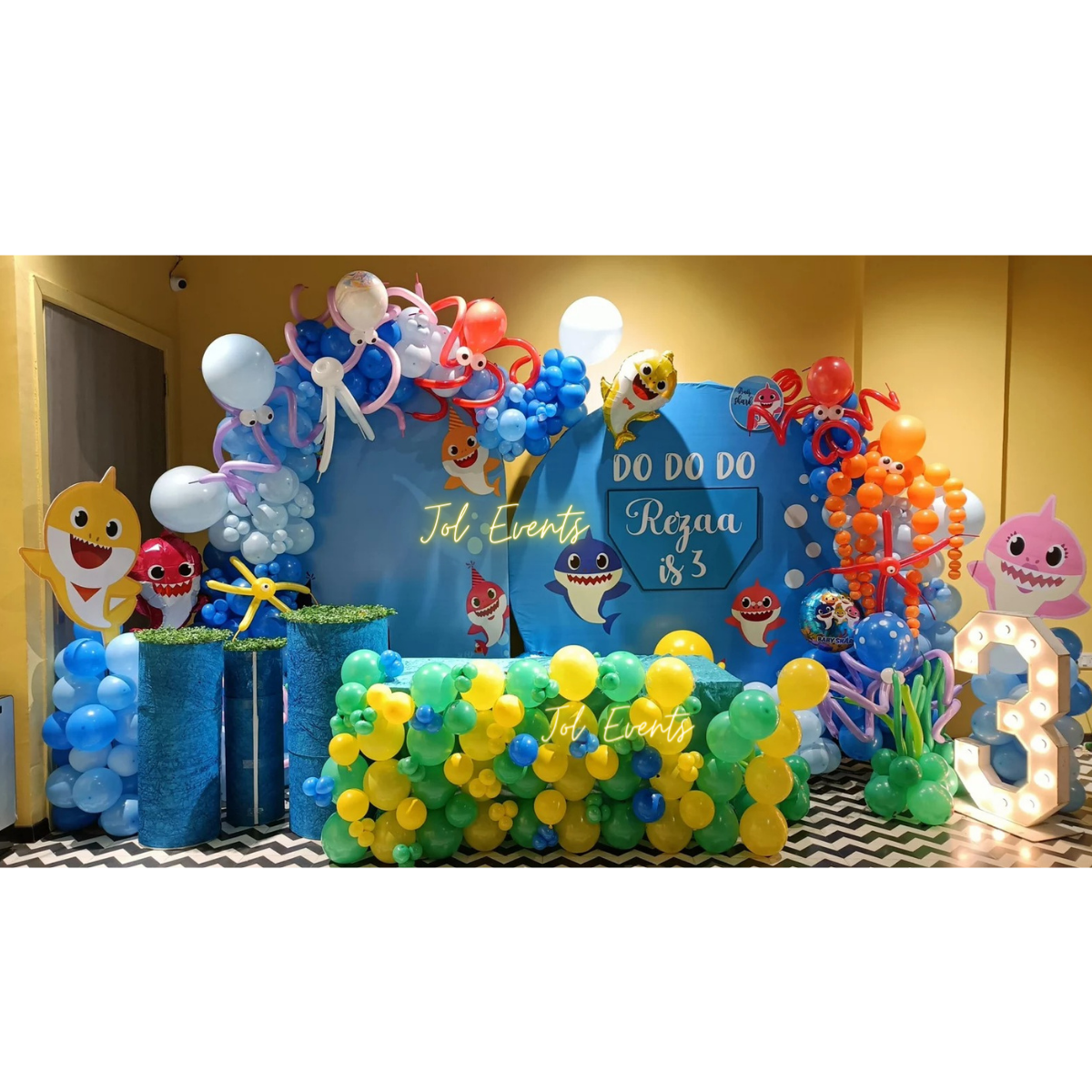 Baby Shark Theme Decoration For Kids Birthday Party Pune – jolevents