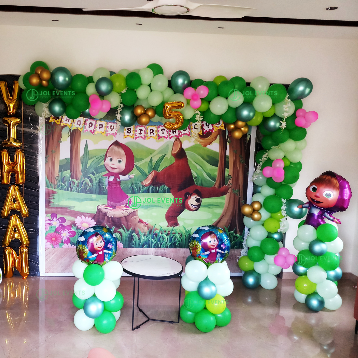 Masha And The Bear Theme Party Fournitures Décor Set avec ballons