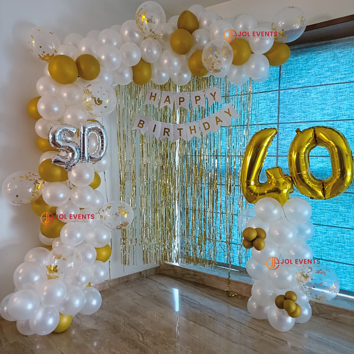 40th Birthday Surprise Decoration | Trendy Balloon Decoration ...