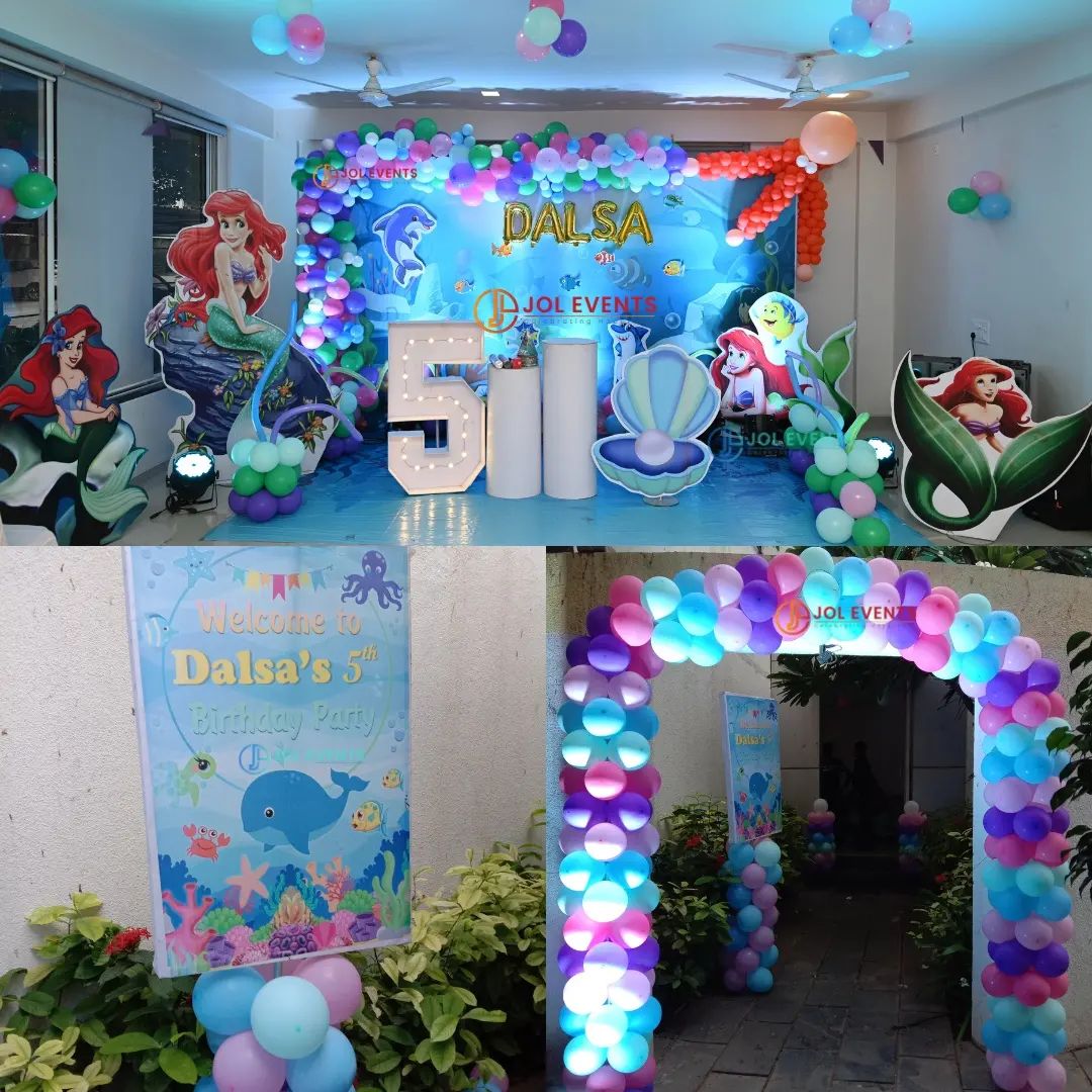Mermaid Theme Birthday Decoration Pune