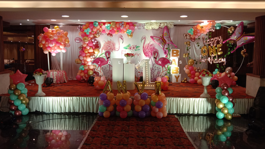 flamingo theme birthday party decoration