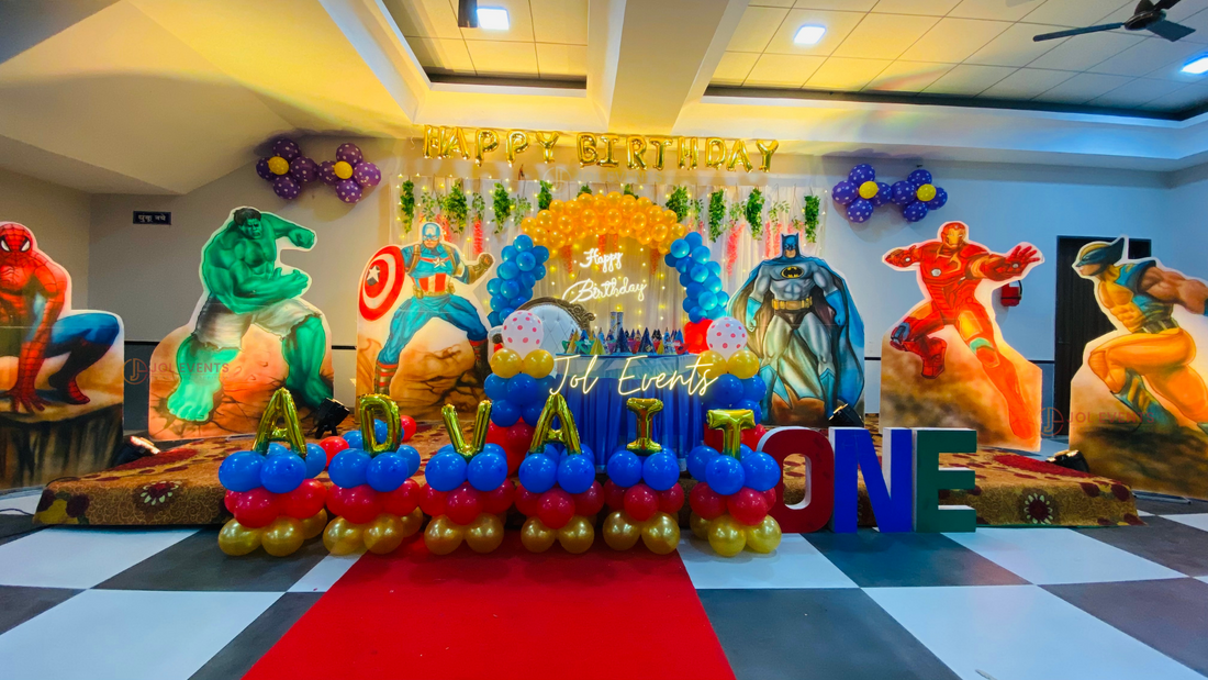 superhero birthday theme party decoration
