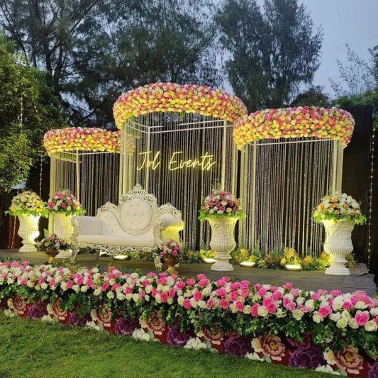 Elegant wedding stage decoration pune