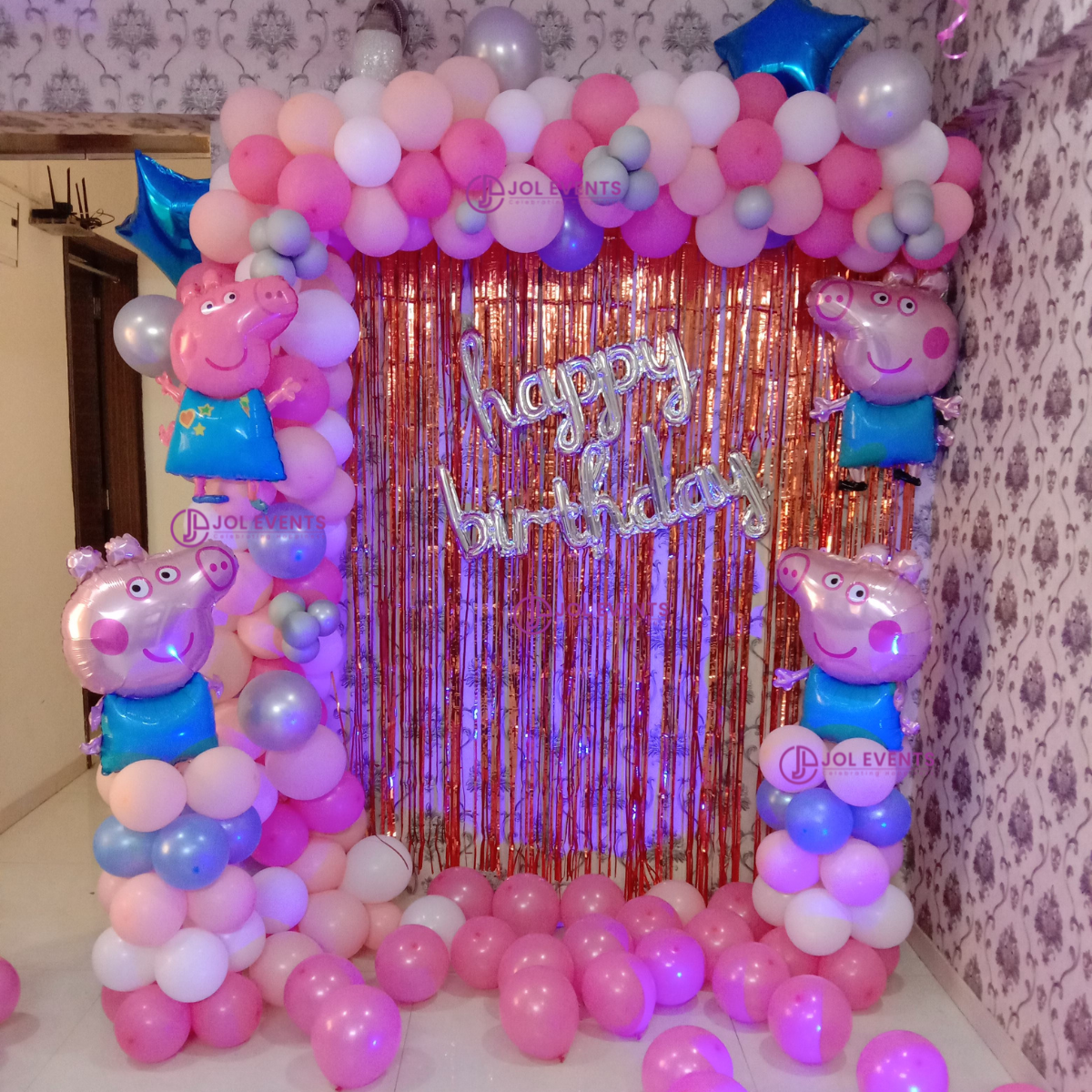 Peppa Pig Theme Balloon Decoration