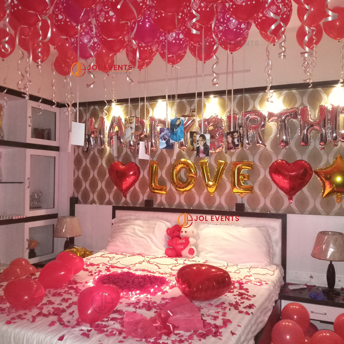 Red Theme Romantic Birthday Surprise
