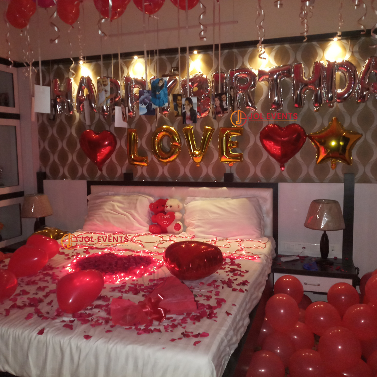 Red Theme Romantic Birthday Surprise