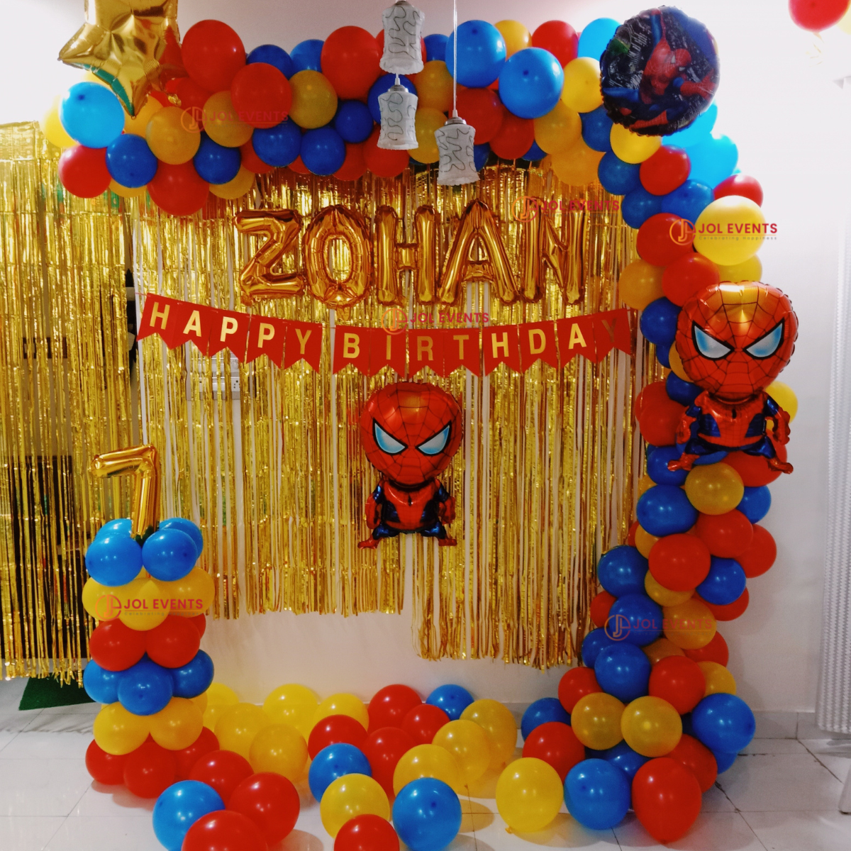 Spiderman Theme Balloon Decoration