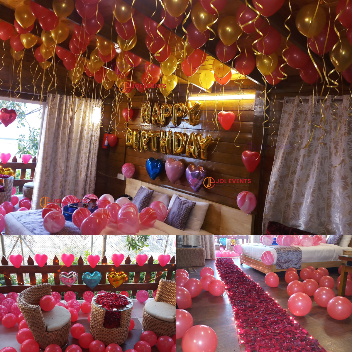 Romantic Birthday Surprise Room Decoration